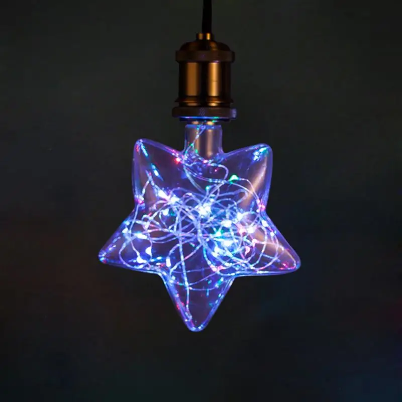 Светодиодный лампочки 3D лампы украшения E27 85-265 В декоративные звездное лампы Стекло Фея Новинка лампы Lamparas