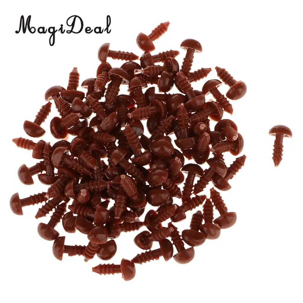 100Pcs Plastic Dolls Noses Acrylic 7x9mm Safety Nose Toy Animal Bear Dog DIY Making Accessories Crafts