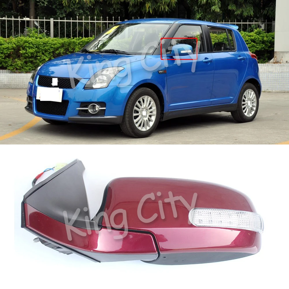 CAPQX для Suzuki Swift 2005- внешнее зеркало заднего вида боковое зеркало заднего вида отражатель зеркало заднего вида в сборе 3/5 провод