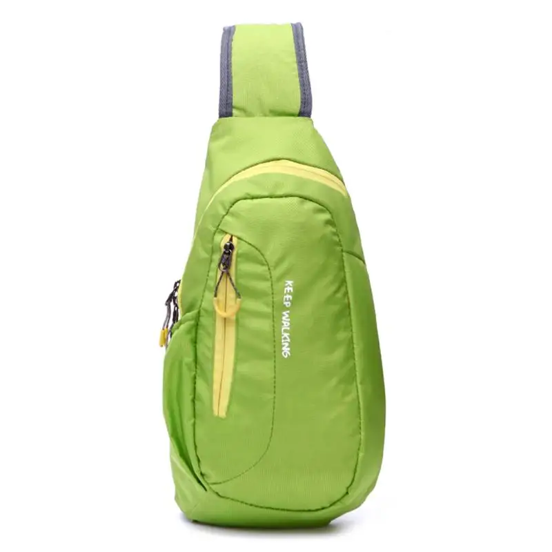 Водонепроницаемая нейлоновая нагрудная сумка для мужчин и женщин, Портативная сумка на плечо для бега, велоспорта, бега, пешего туризма, спортивные сумки, Mochila Bolsas Feminina - Цвет: Green