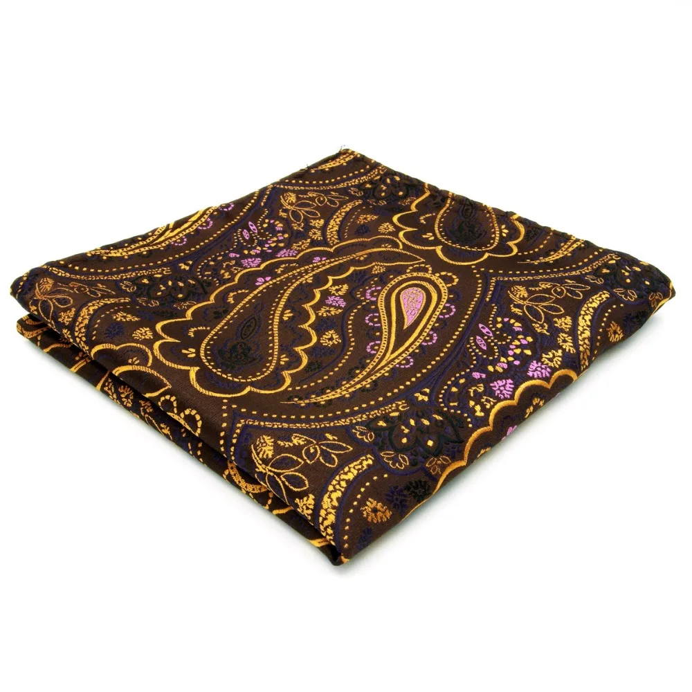 Pattern Purple Black Handkerchiefs Silk Hanky Pocket Square Silk Big