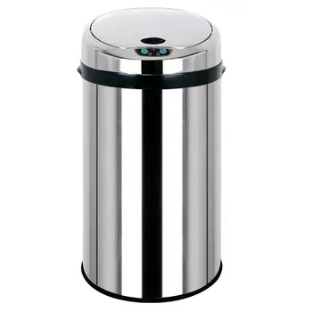 

LOW PRICE 30L Touchless Waste Bin Sensor Garbage Can No Touch Trash Can Infrared Recycling Bin Stainless Steel Large Volume