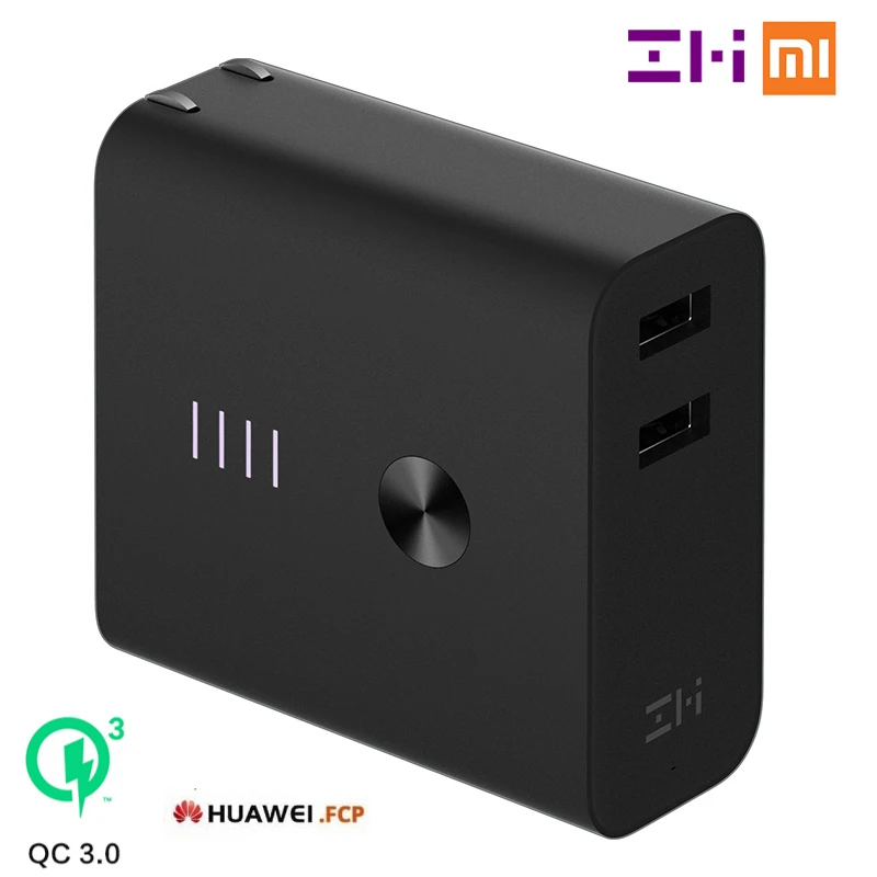 Портативное зарядное устройство Xiaomi ZMI 2 в 1 6500 мАч быстрая зарядка 3 0 FCP