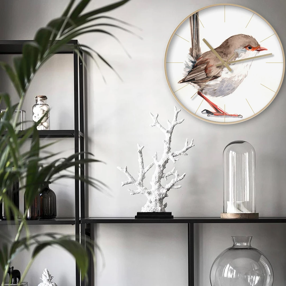 

Animal Quartz Silent Non-Ticking Large 12 inch Metal High Quality Wall Clock for Kids Room Wall Decor Christ
