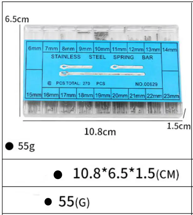 KINGBEIKE High Quality Stainless Steel Spring Bar Watch Repair Tool Kit accessories Professional Watch Tools Set Parts