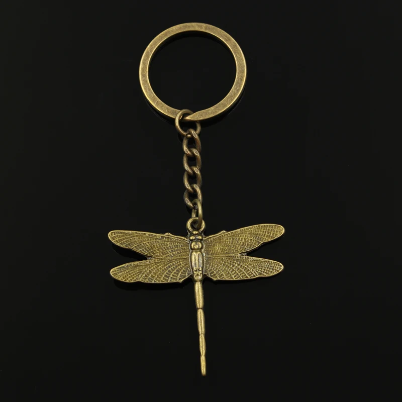 Модный брелок 43x47 мм кулоны в форме стрекозы DIY мужские ювелирные изделия автомобильный брелок для ключей кольцо держатель сувенир для подарка