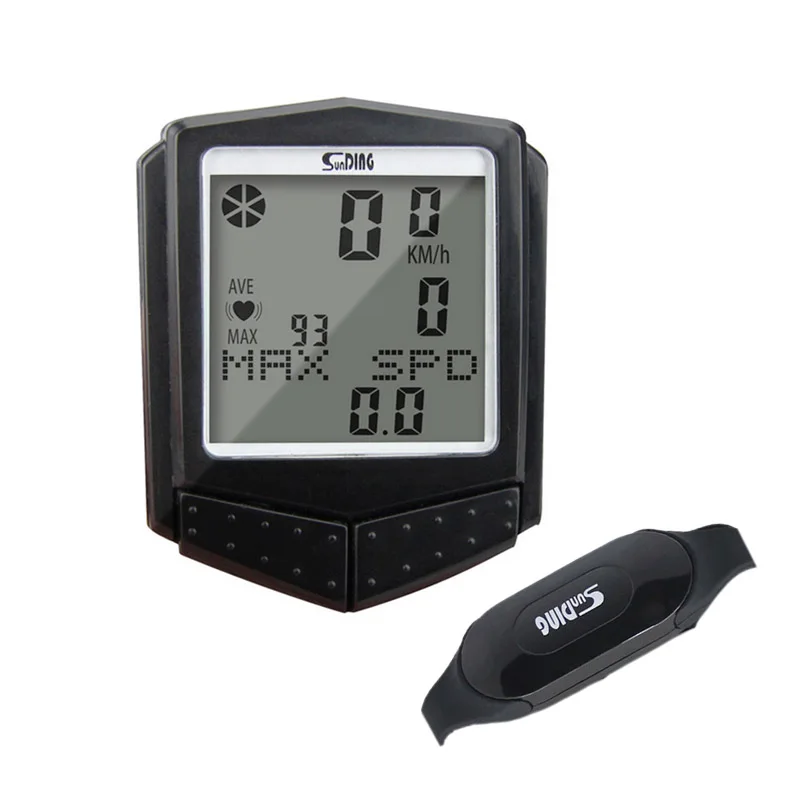Buy Wireless Speedometer Odometer Bike Computer Heart Rate Monitor cadence