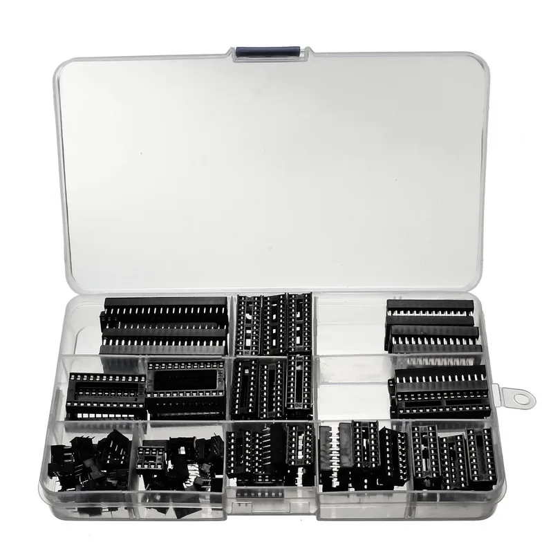 95pcs DIP IC Sockets 6/8/14/16/18/20/24/28 Pins Adapter Solder Type Socket Kit New 95pcs DIP IC Sockets 6/8/14/16/18/20/24/28 Pins Adapter Solder Type Socket Kit New