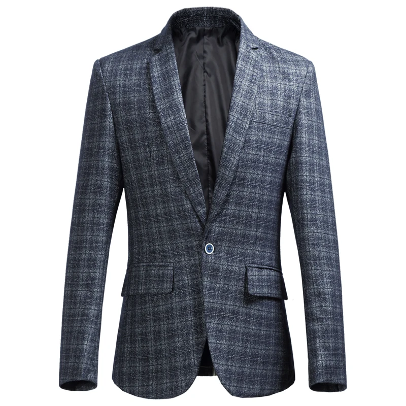 2019-Nuovi-Uomini-di-Plaid-Suit-Giacche-Grandi-Dimensioni-Sml-XL-2XL-5XL-6XL-blu-grigio