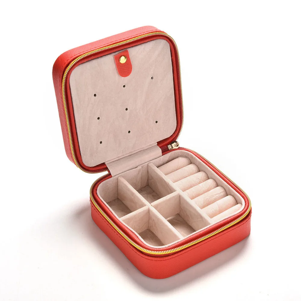

Creative Jewelry Box Mini PU Leather Casket Travel Case Ring Earrings Necklace Storage For Jewelry Best Birthday Gift
