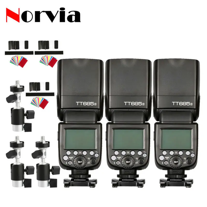 3x Godox TT685 TT685S TTL  Speedlite D      Sony A58 A7RII A7II A99 A7R A6000 A6300 A7SII