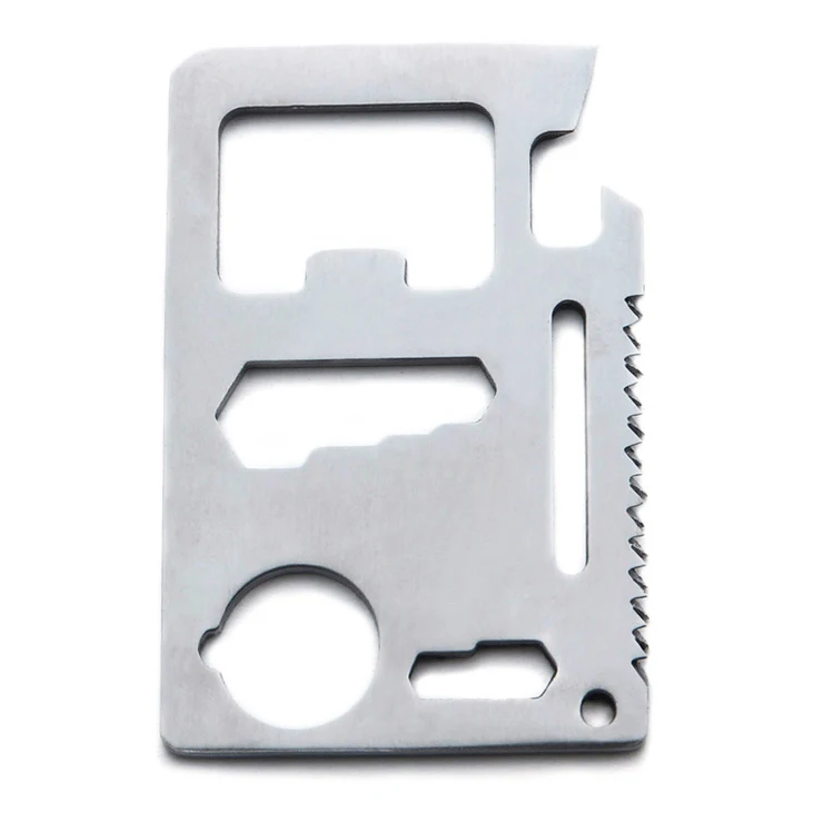

Stainless Steel Credit Card Survival Tool w/ Sleeve - Pack a little insurance in your pocket