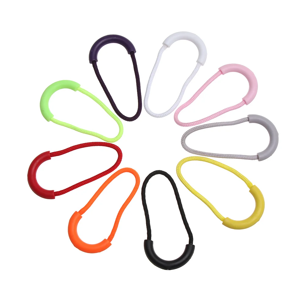 Zip cord clip 5Pcs Zip Cord Tab Replacement Clip Zipper Pull Puller End Fit Rope Tag Fixer Broken Buckle Travel Bag DIY Tools Accessories