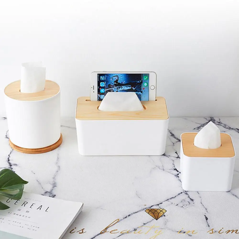 

Solid Wood Napkin Holder Square Shape Wooden Plastic Tissue Box Case Home Kitchen Paper Holdler Storage Box Accessories #298229