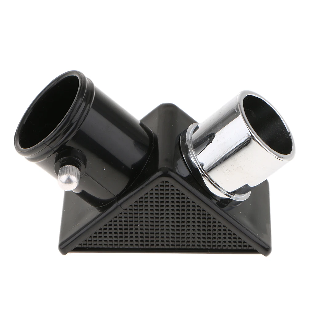 90-Degree Mirror Diagonal Adapter- Thread for Any 0.965'' Filters and 0.965-inch Telescope Eyepiece(Black+Silver