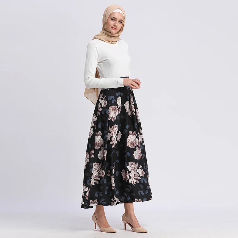 Buytiz облегающее черное цветочное ОАЭ Mujer abaya Дубай мусульманское платье длинная