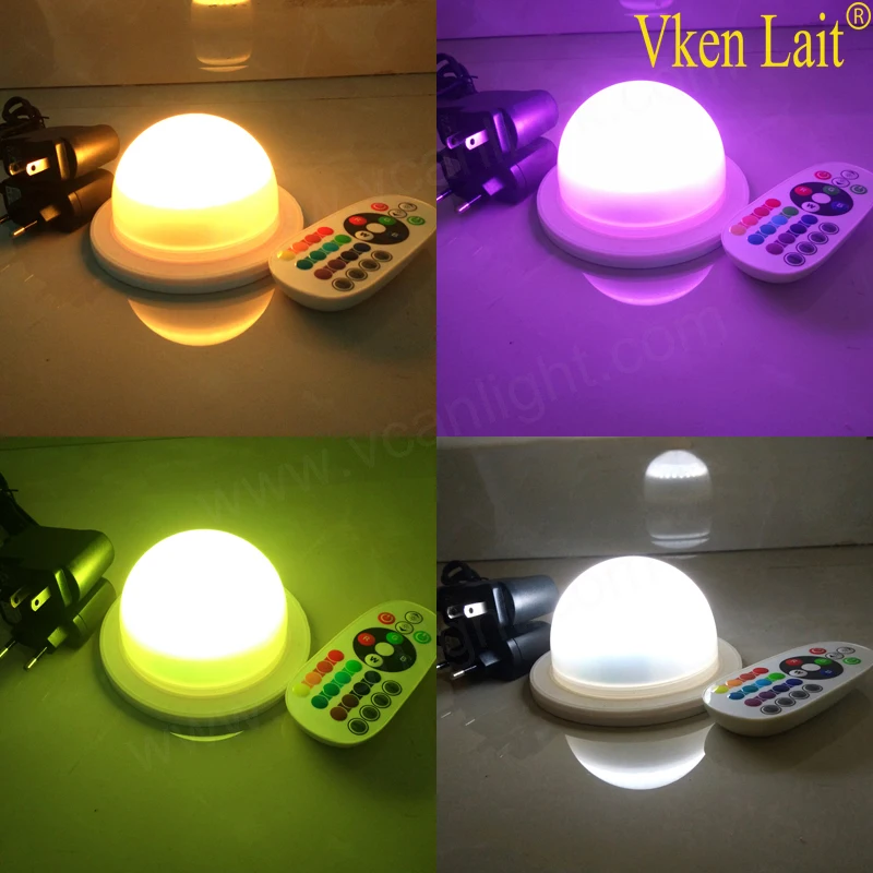 

DHL Free Shipping 48Leds Rechargeable rgb 16 colors led battery lamp with remote control