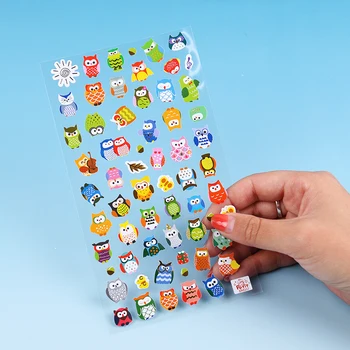 

1PC DIY Cartoon Giraffe transparent Sticker Lovely Calendar Deco Owl Sticker Writing Memo Pad for Children Gift Stationery