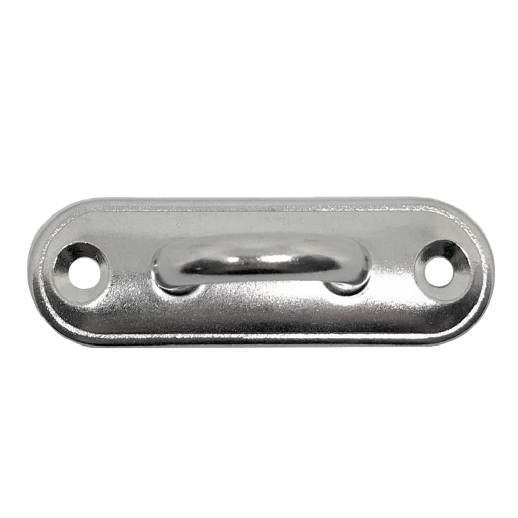 1 Pcs 4.5mm 304 Stainless Steel Oblong Pad Eye Plate Boat Staple Hook Loop For Yachts/Boats /Hammock Chairs/Wood Ceiling