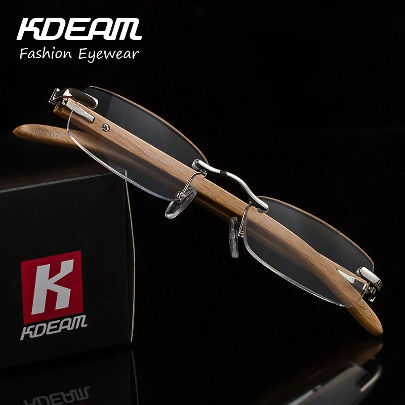 Italy Design Luxury Reading Glasses Men Hand made Wooden Bamboo KDEAM