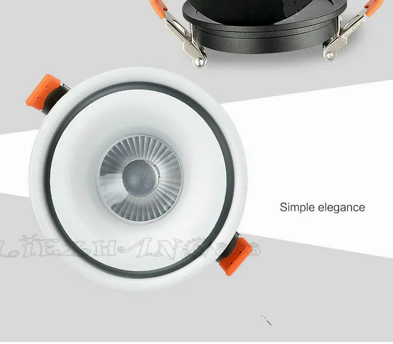 Levou as Luzes do Ponto Iluminação de Teto Girar Graus 15 Cob Regulável Levou Downlight Recesso 360 10 w 9 COB LEVOU As Luzes Do Ponto Regulável