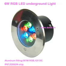 Сертификат Европейского соответствия, сертификат независимого Испытательного и сертификационного IP67, высокая мощность 6 Вт светодиодный RGB подземный свет, светодиодный RGB напольный светильник, D150mm, DS-11C-D150-6W-RGB, работающего на постоянном токе 12 В