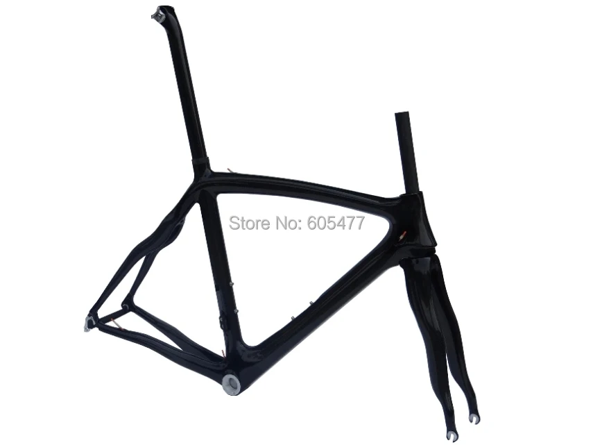 Best Brand New - Full Carbon Glossy Road Bike Internal Cable Bicycle Frame Fork Seatpost Clamp (FR308) 50cm 54cm 56cm 1