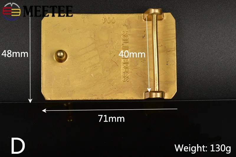Meetee, 1 шт./2 шт., 40 мм, чистая медь, мужской ремень, пряжка для досуга, сглаживающие пряжки, голова, сделай сам, кожаный ремень, декоративные аксессуары YK031