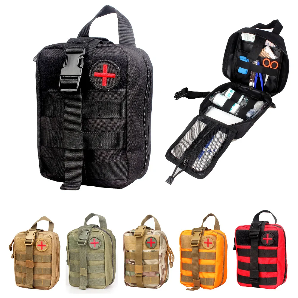 

Hunting Bags Molle Medical Pouch IFAK Utility Car First Aid Bag Nylon First Aid Bag Tactical EMT Emergency EDC Rip-Away Survival
