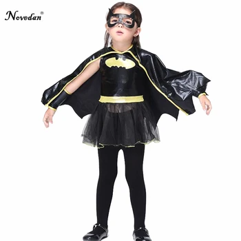 

Fantasia Halloween Costume For Kids Girls Baby Batman Cosplay Costume Fancy Dress Suit With Mask And Cape