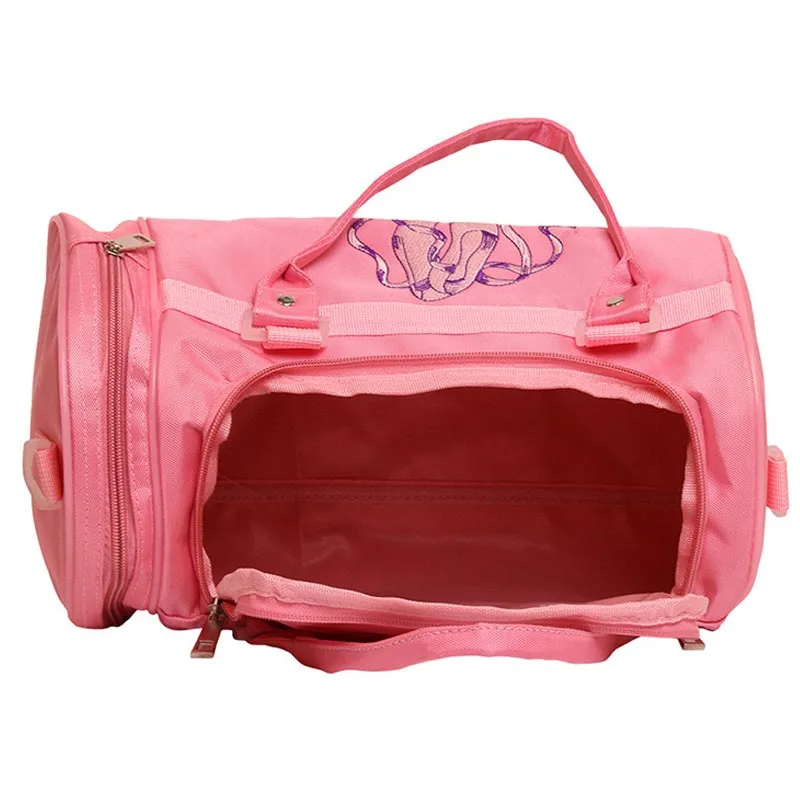 Вышитые Наплечные сумки для балета, танцевальные сумки розового цвета для женщин и девочек, спортивные рюкзаки для балета, рюкзак с вышивкой, сумки для спортзала для девочек