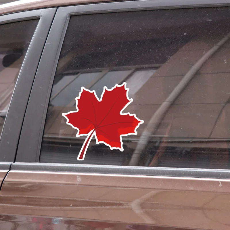 YJZT 11,8*12,3 см интересные уникальный листья Красного клена аксессуары для автомобильных наклеек 11A1644