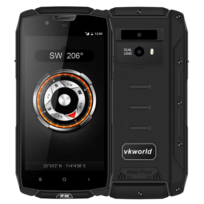 Vkworld VK7000 Face ID IP68 воды Анти ударный смартфон 5 2 ƊGB Оперативная память + 64 Гб