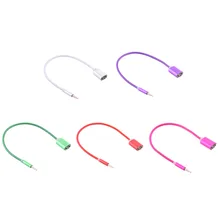 AUX Cable 1 to 2 Male to Female Plug 3.5mm Audio Wire Jack Sharing Music for iPhone iPad iPod Mobile Headphone 25cm Length
