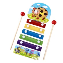 Детская музыкальная игрушка 5-tone пять-tone ручной стук пианино Развивающие игрушки для детей музыкальное образование обучающий подарок