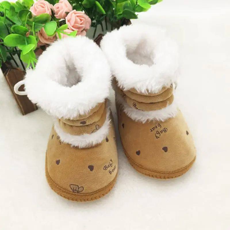 

Baby 0-18 Months Girls Winter Snow Super Warm Boots Infant Solid Lace Up Lovely Comfortable Shoes
