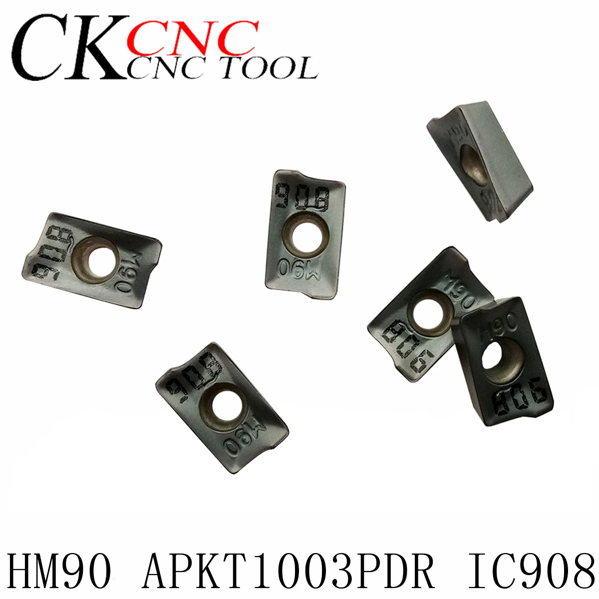 

10Pcs Indexable Insert APKT1003PDR IC908 High Precision Metal Cutting Lathe Tools Can process P, K,N