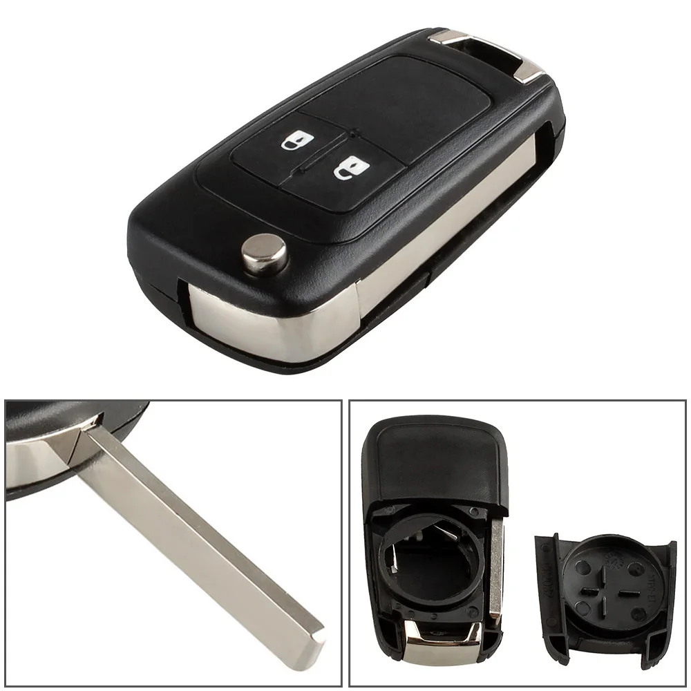 

2 Button Folding Car Flip Key Shell Case Remote Key Cover Replacement with Uncut Blade for Vauxhall Opel Astra Insignia