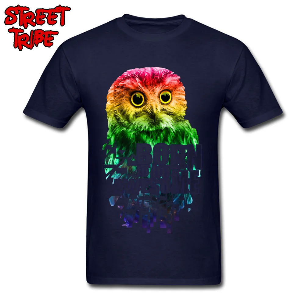  Men T Shirts awesome owl Normal Tops Shirts Pure Cotton Crew Neck Short Sleeve Classic T Shirt Summer Autumn Free Shipping awesome owl navy
