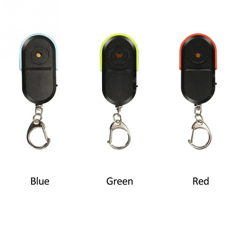 

Mini Wireless Anti-Lost Alarm LED Light Things Tracker Finder Locator Keychain Whistle Sound