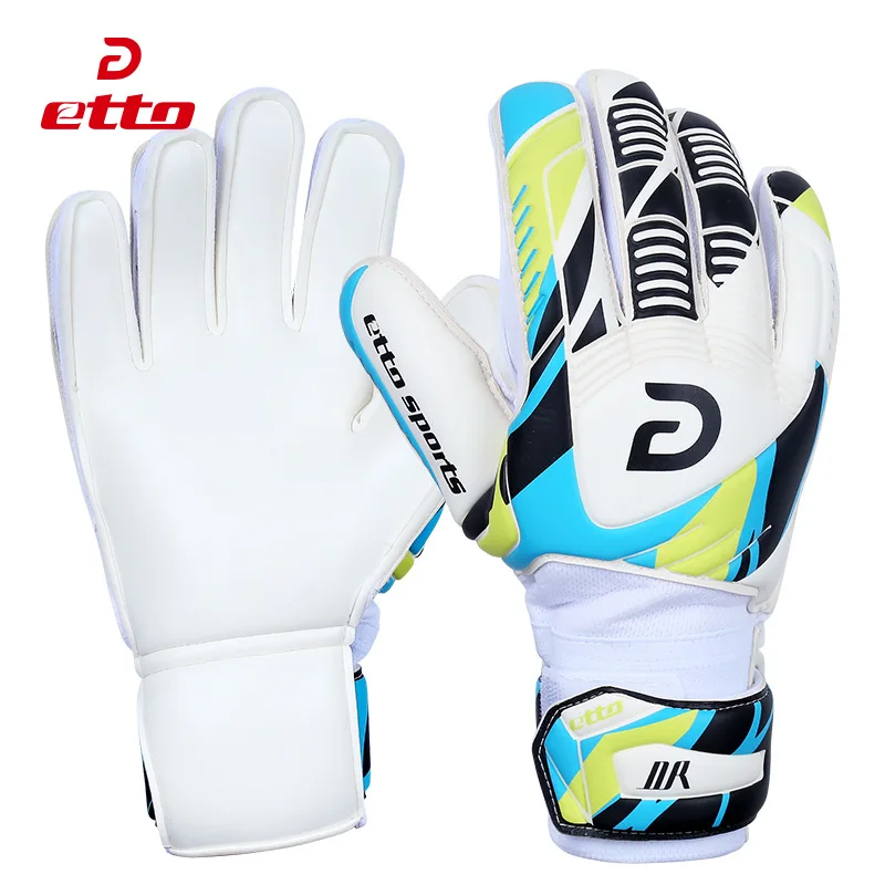 

Etto Quality Men Non-slip Latex Goalkeeper Gloves With Finger Protection Goalie Gloves Football Soccer Training Gloves HSG414