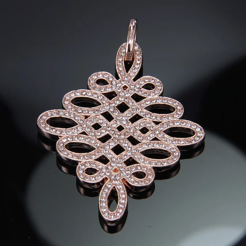 China-Love-Knot-with-Rhinestone-Thomas-Pendant-Fit-Necklace-925-Silver-TS-Pendant-Bijoux-Jewelry-Gift