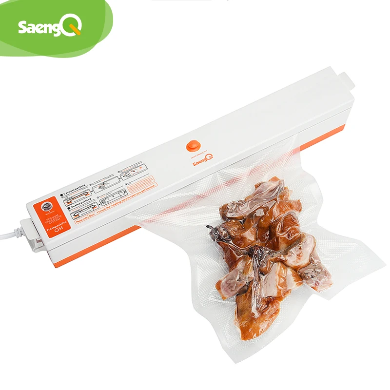 

saengQ 220V/110V Household Food Vacuum Sealer Packaging Machine Film Sealer Vacuum Packer Including 15Pcs Bags