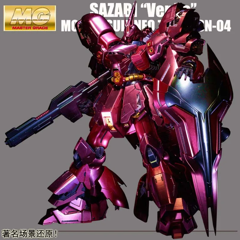 Аниме мобильный костюм Bandai MSN-04 матовый черный Sazabi Gundam MG 1/100 Модель робот головоломка детские игрушки собранные фигурки gunpla