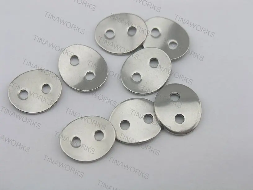 

50pcs 2.3mm Holes Stainless Steel Button For Wrap Bracelet Fits 1.5mm or 2.0mm Leather--CLP1069