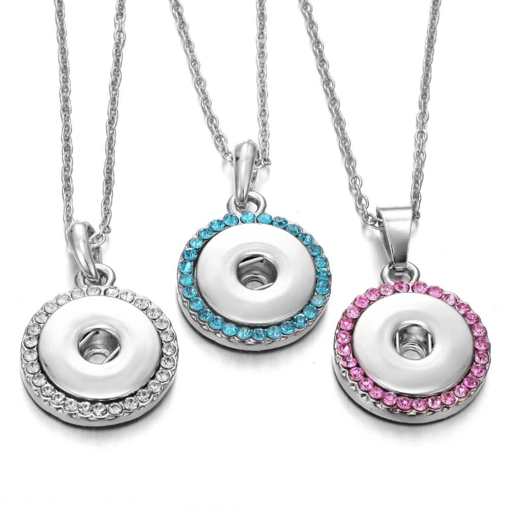 Buy Mrs Win Snap Jewelry Crystal Pendant Necklace 18mm