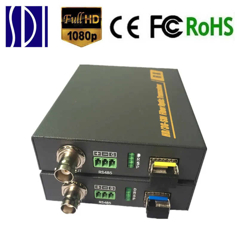 HD SDI Optical Transceiver Fiber To SDI Media Converter With RS485 3G