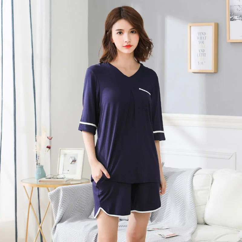 

4xl-6xl Plus Size Women Sleepwear Pajamas For Women Shorts Pajama Set Women 1075