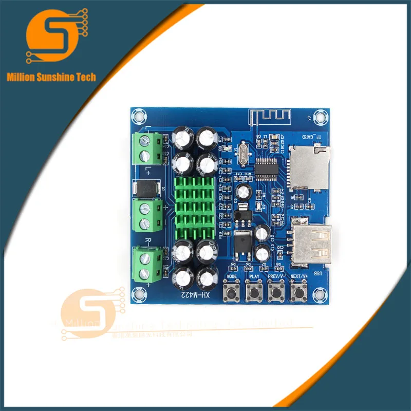 Бесплатная доставка Φ TPA3116D2 50 Вт + Bluetooth 4 0 Плата усилителя с U диском TF