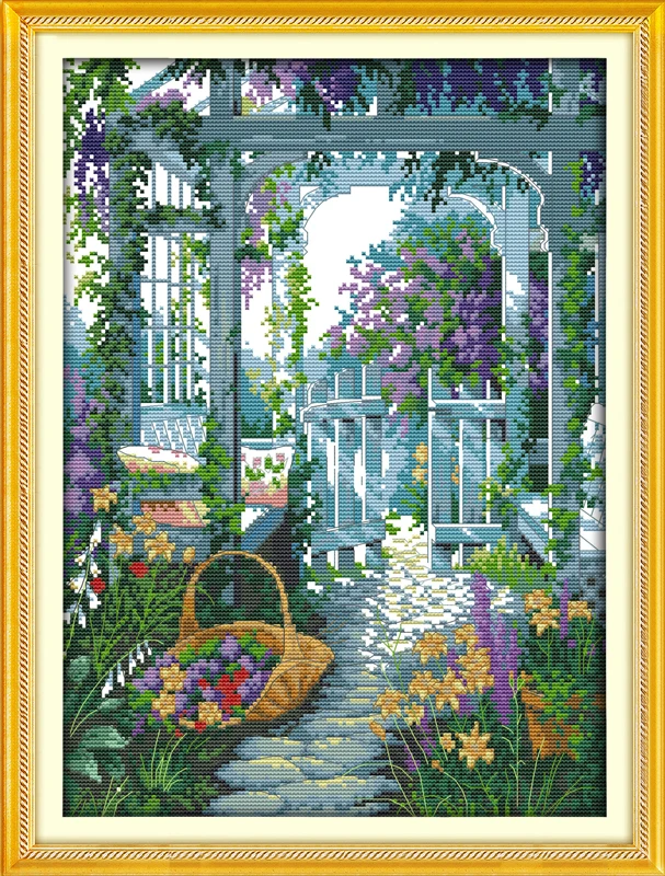 Everlasting love The garden gate китайские наборы для вышивки крестом экологический хлопок штампованный 11 CT 14 CT Рождество магазин Акция